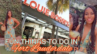 #3. FUN THINGS TO DO IN FORT LAUDERDALE FLORIDA | LOUIE BOSSI'S & JAMALI GALLERY 🍷🍝🖼