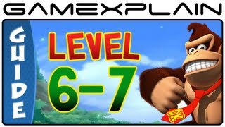 Donkey Kong Country Returns 3D: Tippy Shippy 6-7 (Puzzle Pieces, KONG Letters Guide, Walkthrough)