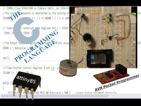Fast pwm Attiny85 tutorial avr pocket programmer pulse width modulation