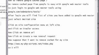 how to refresh google cached  page.mp4