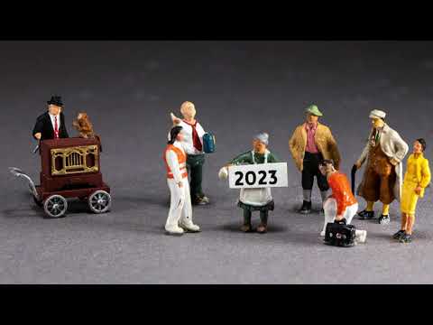 Miniaturfotografie mit Figuren 1:87 Making of " Die Geburt des Jahres 2023  "