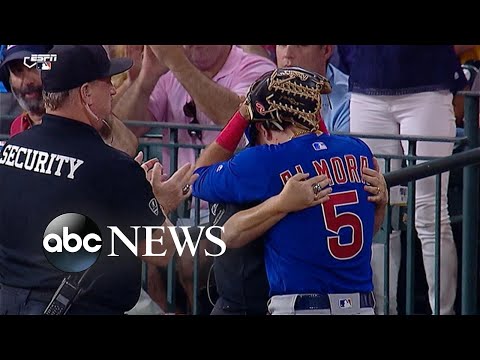 Cubs player in tears after foul ball hits young girl