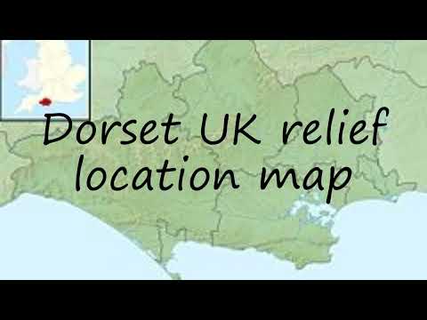 How to pronounce Dorset UK relief location map in English?