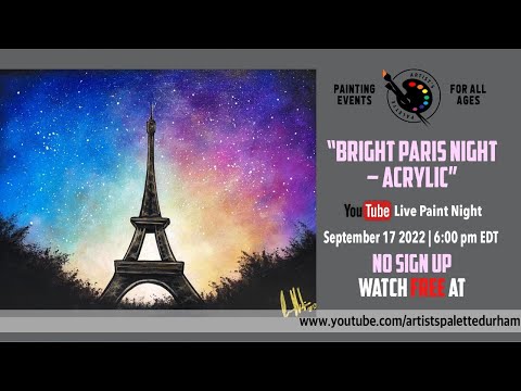 Bright Paris Night - Acrylic Painting Tutorial