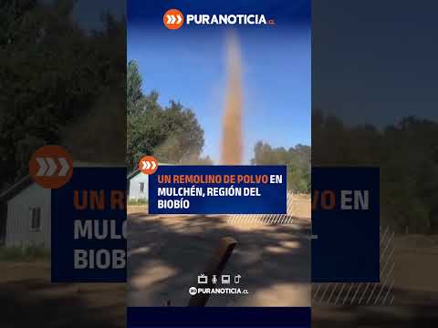 Un remolino de polvo en mulchén, Región del Biobío | Puranoticia.cl
