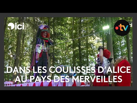 Behind the scenes of the "Alice in Wonderland" show in the park of Beloeil Castle
