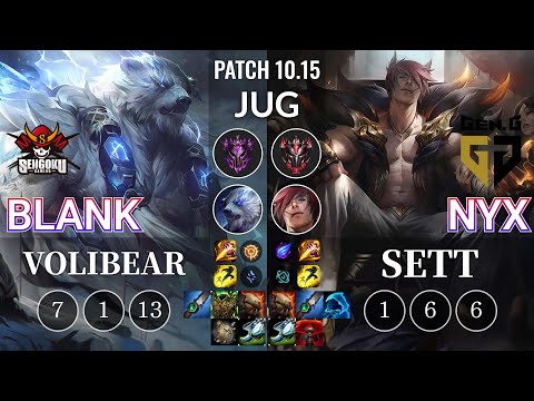 SG Blank Volibear vs GEN Nyx Sett Jungle - KR Patch 10.15