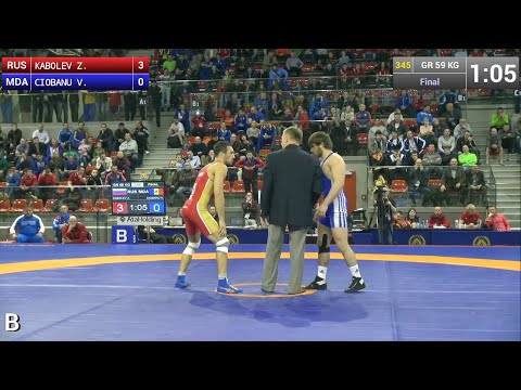 GOLD GR - 59 kg: Victor CIOBANU (MDA) df. Zaur KABOLEV (RUS), 5-3