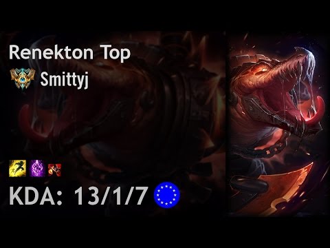 Renekton Top vs Darius - Smittyj - EUW Challenger Patch 7.8