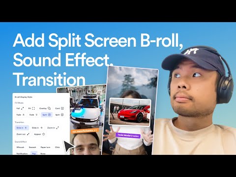 Add B-roll to your talking video with Sound Effects & Transition