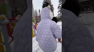 雪遊び #かわいい