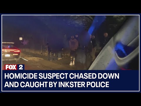Homicide suspect chased down and caught by Inkster police in crackdown
