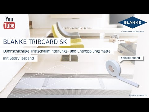 Anwendungsvideo der BLANKE TRIBOARD SK - Das selbstklebende Stoßvliesband