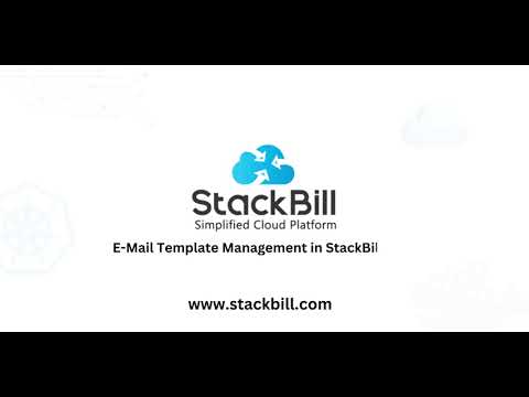 E mail Template management in StackBill CMP