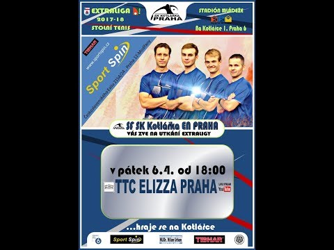 Extraliga mužů 17/18, 22.kolo ,SF SK Kotlarka EN Praha - TTC ELIZZA Praha EUROMASTER