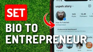 How to Set Instagram Bio to Entrepreneur