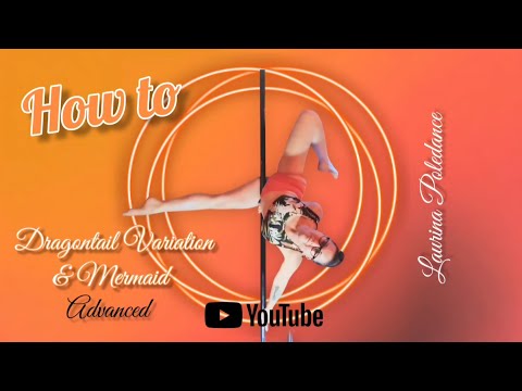 Tutorial poledance Dragontail Variation & Mermaid 🐉Cool tricks for advanced polers. Save, and try!