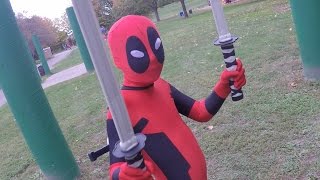 KID DEADPOOL vs. TWO BADDIES.  YOU WON&#39;T BELIEVE IT!!!