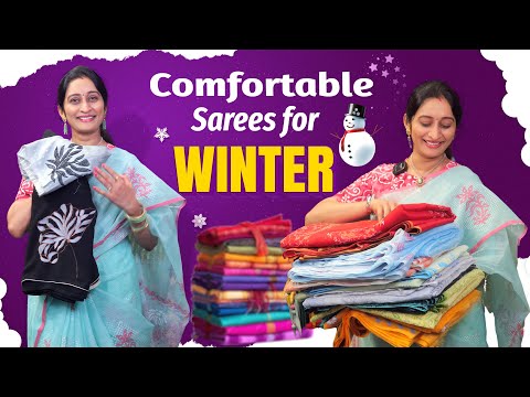 🌨️⛄️Cozy Up: The Best Winter Sarees for Style & Comfort