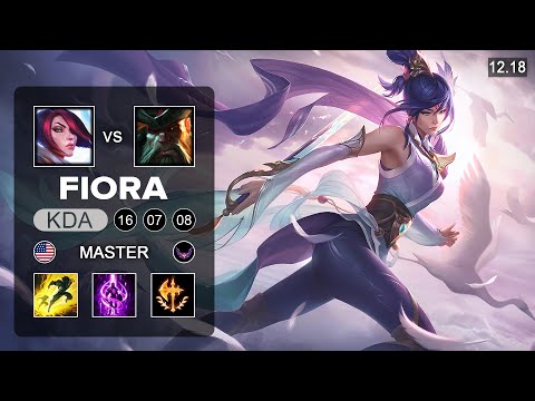 T1 Zeus Fiora vs GangPlank Top - NA Master - Patch 12.18 Season 12