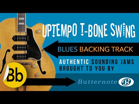 Uptempo T-Bone Swing backing track in Bb | T-Bone Walker style fast swinging shuffle