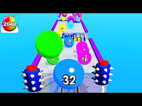 2048 Balls Run Challenge Game - Ball Run 2048 Color Race ! All Levels Gameplay (166-168) android ios