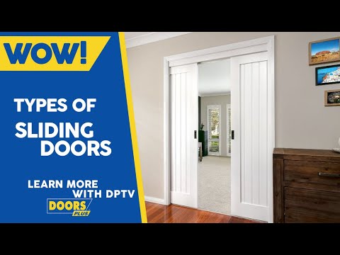 Part of a video titled Types of Sliding Doors - Doors Plus - YouTube
