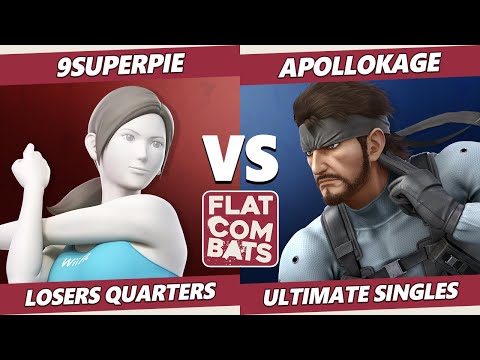 Flat Combats 4 Losers Quarters - ApolloKage (Snake) Vs. 9superpie (Wii Fit) SSBU Smash Ultimate