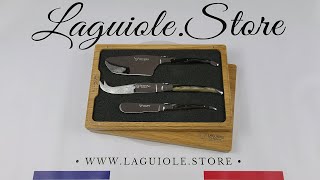 Laguiole Cheese Set Zebu Horn Tip