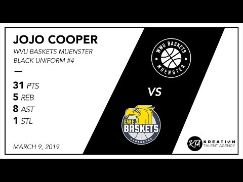 JoJo Cooper Full Game vs EWE Baskets Oldenburg -- (Black #4)