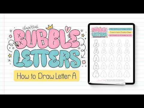 Bubble Letter A 5 Ways Free Practice Sheet