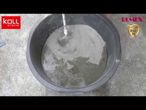 KOLL Steine, Einbau Keramikplatte Purity in gebundener Bauweise