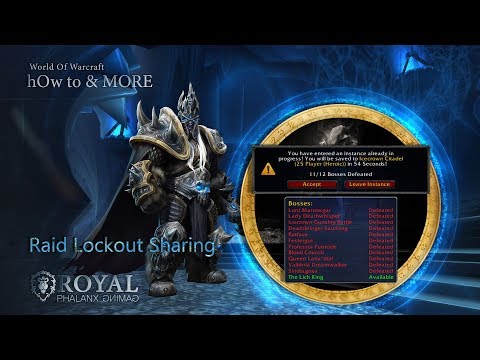 How to skip to last boss of Icecrown Citadel-Raid Lockout Sharing / it no longer works