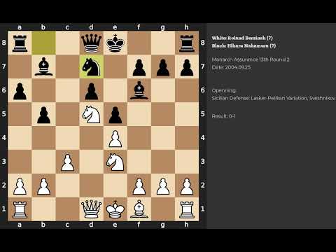 Roland Berzinsh - Hikaru Nakamura | Sicilian Defense | 2004