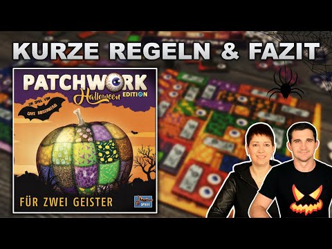 Patchwork Halloween Aufbau Regeln Regelerklärung + Fazit Regeln Review Anleitung  Brettspiel