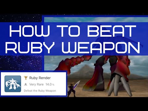 HOW TO BEAT RUBY WEAPON (FFVII) RUBY RENDER TROPHY | FINAL FANTASY 7