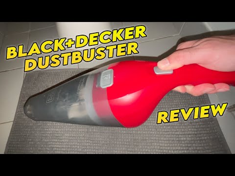 BLACK+DECKER dustbuster reveal Handheld Vacuum Cordless, Car Vacuum Portable Cordless, LED Light, Long Run Time, Rechargeable Lightweight Dust Buster, Includes Crevice Tool, Charging Base (HLVD320B42) video review thumbnail