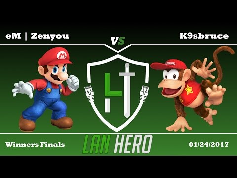 LAN Hero Tuesday #12 Zenyou (Mario) Vs K9sbruce (Diddy Kong) -  Winners Finals
