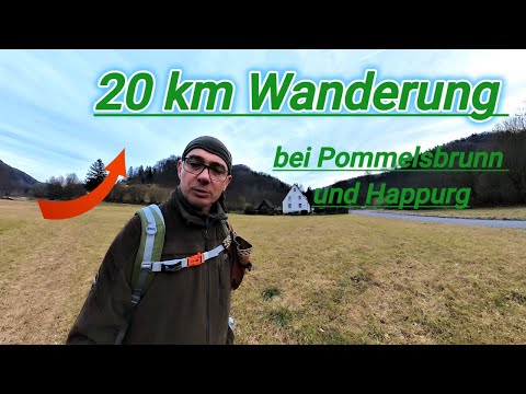 20 km Wanderung bei Pommelsbrunn und Happurg mit sehr schönem Blick auf den Happurger See.