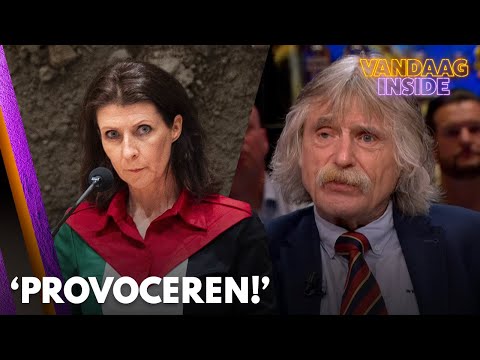 Johan Derksen over blouse van Esther Ouwehand in kleuren van Palestijnse vlag: 'Provoceren!'