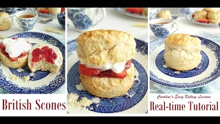BRITISH SCONES VIDEO TUTORIAL - Only Recipe You Need To Succeed (Real-time Video Of What NOT TO DO!)
