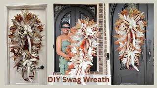 LUXE DIY Teardrop Swag Wreath | How To Make A Teardrop Swag | Fall Teardrop Swag | Fall Decor Ideas