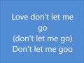 Love Don't Let Me Go (lyrics) David Guetta 