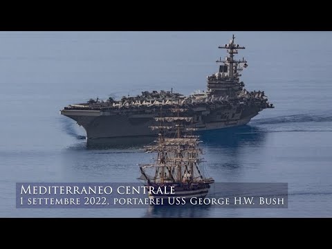 La portaerei Usa alla Vespucci:"Siete la nave più bella del mondo"