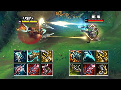 AKSHAN vs LUCIAN FULL BUILD FIGHTS & Best Pentakills!