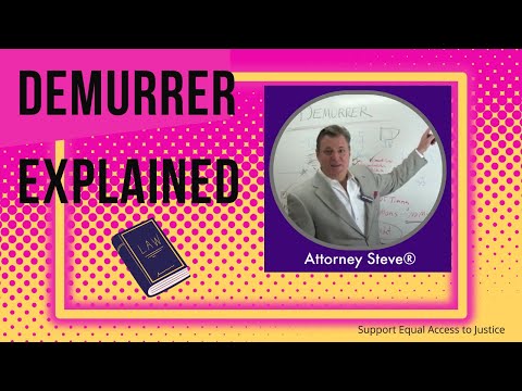 Legal definition of Demurrer