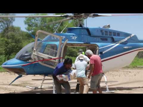 Entrega de módulos alimentarios vía terrestre y aérea en el norte provincial