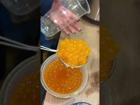 The LEGENDARY Peach Boba! 😋✨🧋 #bubbletea #cafe #foodandbeverage