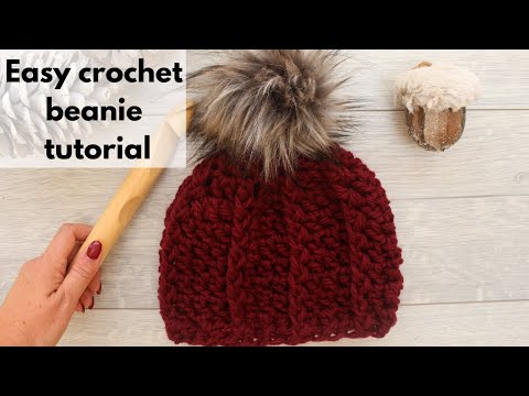 Crochet Messy Bun Beanie Pattern Crochet hat with hole