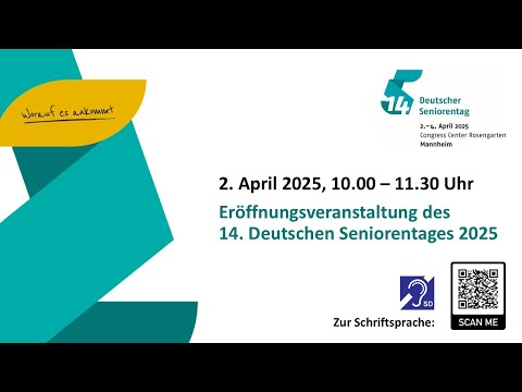 Eröffnungsveranstaltung des 14. Deutschen Seniorentages 2025